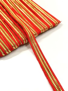 Cinta de encaje de punto tradicional de poliéster 100% de 10 mm con lentejuelas onduladas para ribete de cortina, triángulo de 1 cm para disfraces, ropa de baile y bolsos - Product Image 4