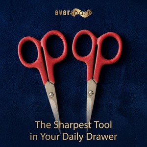 Eversharp 5" Durable Stainless Steel Household Scissor with Ergonomic Red Handle - Ideal for Daily <b>House</b> & Office Use - Product Image 5