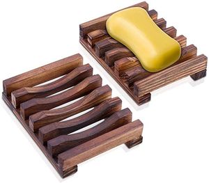 Handmade Durable Wooden Rectangle Stand Soap Dish Customized Logo Natural Finish Modern Home Decor Eco Friendly Bathroom - Product Image 2