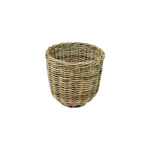 ตะกร้าหวายสานทรงกลมสีเทา3ชุด - Product Image 5