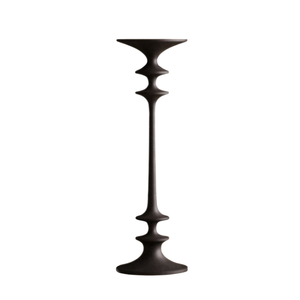 Vente en gros de nouveaux supports à bougies pour la décoration de la maison, porte-bougie de haute qualité, finition noire, en aluminium coulé, personnalisé, fait main - Product Image 1