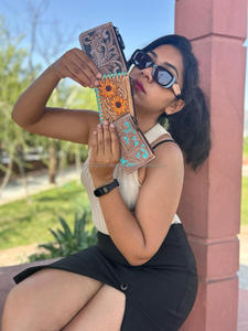 Nuevos monederos de cambio de monedas de cuero marrón hechos a mano reales, estuche rectangular para tarjetas de crédito, estuches bonitos para tarjetas pequeñas con cremallera - Product Image 4