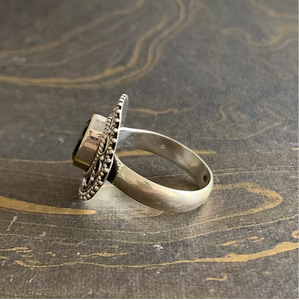 Handmade Vintage Style Flower Pattern Smoky Quartz <b>Ring</b> <b>Crafted</b> 925 Silver Fine Jewelry for Everyday Wear - Product Image 4