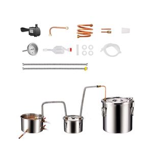 Kit per Distillazione Domestica 5 Galloni/19 L in Acciaio Inox con Serpentina in Rame e Doppio Condensatore - Product Image 1