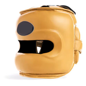 Ensemble de boxe d'entraînement en cuir véritable, durable et protecteur, avec options de couleurs métalliques : Gants de boxe, protège-tête, protège-grenaille, Muay Thai, Sanda - Product Image 3