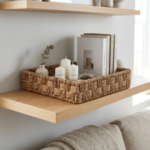 AG Elements Handwoven Natural Seagrass <b>Square</b> Decorative Storage Tray <b>Basket</b> 12 Inch Eco Friendly Organizer Home Hotel Retail - Product Image 6