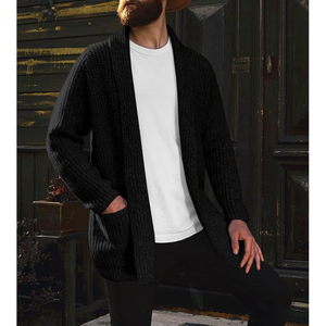 Custom <b>Men's</b> Old Money Style 100% Cotton Knitted <b>Cardigan</b> Casual Lightweight V-Neck Summer Sweater - Product Image 3
