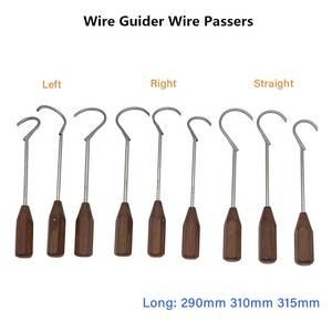 Guide-fil pour perceuse à os avec manche en bois, instrument chirurgical orthopédique en acier inoxydable SURGINEXA SOA-55012322674 - Product Image 2