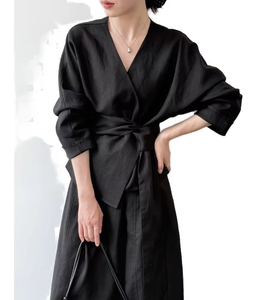 Women's <b>Wrap</b> Dress Modern Fashion <b>Wrap</b> Style Maxi Dress with V Neck Flowy Design Soft Breathable Fabric for <b>Beach</b> Holiday - Product Image 3