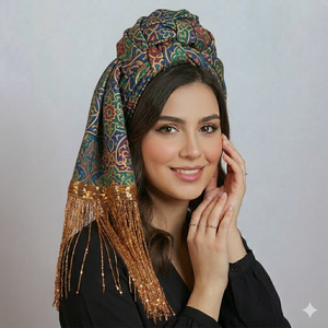 Custom Printed Square Tassel <b>Scarf</b> Soft Lightweight Womens Headscarf OEM ODM Manufacturer Chios Custom Fabric Products - Product Image 6