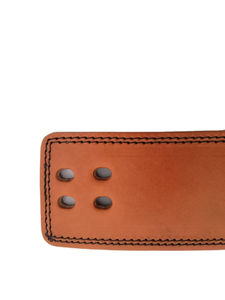 Ceinture de musculation en cuir de vachette, réglable, élastique, respirante, résistante à l'usure, pour l'entraînement en salle de sport, unisexe - Product Image 4