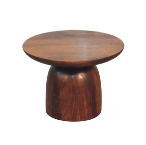 Mesa de Centro Minimalista de Madera con Base Cónica, Muebles Modernos para Sala de Estar, Diseño Artesanal, Mesa Auxiliar Decorativa - Product Image 3