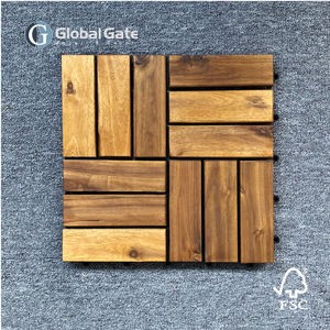 Baldosas de Madera de Acacia Vietnamita Contemporáneas para Exteriores, Impermeables y Antideslizantes, con Acabado Mate y Aceitado, Modelo GV-012A de Viet Wood - Product Image 4