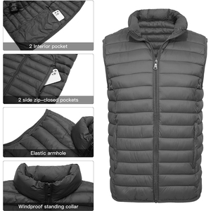 Gilet matelassé personnalisé avec logo, gilets équestres, vêtements d'hiver décontractés, veste rembourrée, manteau, gilets matelassés pour hommes - Product Image 2