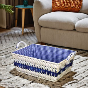 Economically Priced Handwoven Palm Leaf Serving Tray with Comfortable Handle <b>Woven</b> <b>Baskets</b> for Bedroom Living Room Bathroom - Product Image 1