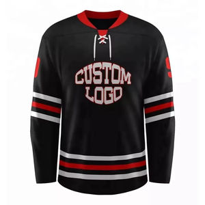 Maillot de hockey sur glace unisexe 100 % polyester, personnalisé par sublimation, avec nom d'équipe, style chemise, respirant et à séchage rapide - Product Image 4