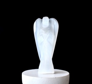 Vente directe usine – Anges en sélénite transparente de 3 pouces, sculptés, origine européenne, objet de collection d'art, provenant d'un fabricant indien - Product Image 5