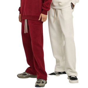 Custom Logo 100% Cotton Casual Men's Bell Bottoms <b>Jogger</b> Track Pants Spliced Elastic Men's <b>Stacked</b> Sweatpants men's pantswashed - Product Image 1