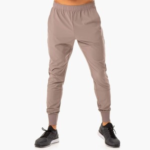 Men's Dark Mid Lightweight Elastic Waist Canvas <b>Joggers</b> Pockets Formal Sweatpants Wide Leg Cargo <b>Stacked</b> Trousers Breathable - Product Image 1