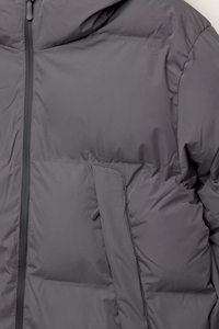 Veste d'hiver à capuche pour homme, rembourrage épais en polyester, coupe-vent, fermeture éclair, style décontracté, couleur unie, coupe régulière - Product Image 6
