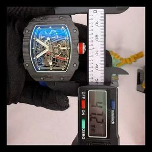 Reloj de pulsera automático de lujo con movimiento de titanio ultrafino de 7.8 mm NTPT, reloj de hombre Mile RM67-02 skeleton RM - Product Image 3
