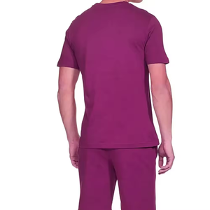 Custom <b>Men</b> Summer Tracksuit <b>2</b>-<b>Piece</b> Polyester/Cotton Quick Dry Solid T-Shirt and Shorts <b>Set</b> - Product Image 2