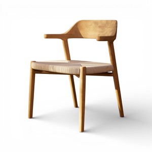 Custom Maker Teak Wood Dining Chair <b>Padded</b> Cushion Curved Backrest Scandinavian Eco-Friendly Restaurant Warehouse Furniture - Product Image 4