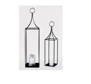 Wholesale Bulk Selling Handmade Portable Metal Candle <b>Lantern</b> <b>Set</b> of 2 Pcs With Matt Black Finish Candle <b>Lantern</b> for Garden - Product Image 6