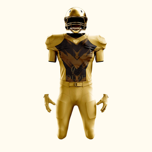 Vêtements de sport d'été respirants en polyester à 100 % pour hommes, uniforme de football américain de haute qualité, manches courtes, grandes tailles, vente chaude - Product Image 4