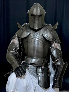 Conjunto de Armadura de Caballero Medieval de Acero Negro, Estilo Gótico, Personalizado, Protección Corporal Completa, Disfraz de Cosplay - Product Image 4