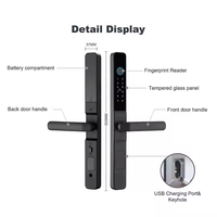 Serrure de porte intelligente Ankang avec identification antivol, carte mémoire, déverrouillage multi-méthodes (empreinte digitale/mot de passe/carte/clé) et application mobile