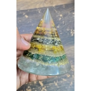 Wholesale Carved Eco-Friendly Orgone Money Magnet Cone <b>Pyramid</b> Natural Crystal Crafts Gemstone Feng Shui Mascot Meditation - Product Image 2