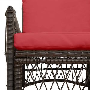 Sedia da giardino in polyrattan marrone 60 x 70 x 78 cm - Product Image 4