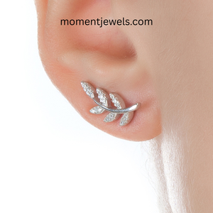 Leaf Shape Rhodium Plated <b>Brooch</b> With Marquise Cut Crystal For Women Wedding Jewelry Accessory - Product Image 2