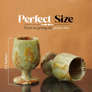 Nouvelles Verres à Vin et Verres à Shot en Onyx Naturel – Design Moderne pour Cuisine, Grande Dalle, Durables et Écologiques - Product Image 4