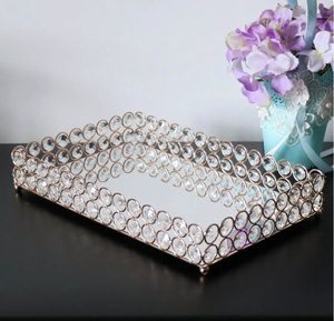 Hexagon Polished Crystal Serving <b>Tray</b> Crafted To Balance Durability Sparkle And <b>Decorative</b> Appeal - Product Image 3