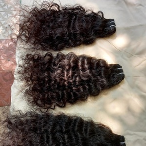ผมต่ออินเดียแท้แบบธรรมชาติ เกรด Remy Virgin  แบบเส้นเดียวบาง  นำเข้าจากผู้บริจาค  แบบออร์แกนิคจากวัด - Product Image 2
