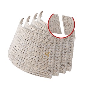 Collier de sapin de Noël en jacinthe d'eau blanchie, sectionnel, 4 panneaux détachables, pour sapin de Noël, vente en gros pour les fêtes - Product Image 2