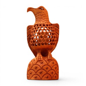 Figurine d'aigle en bois sculptée à la main, statue d'aigle, objet décoratif en bois, sculpture animale décorative, décoration d'intérieur, article cadeau - Product Image 3