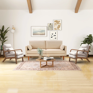 <b>SOFA</b> LOUNGE SET Mid-Century from Vietnam Sectional <b>Sofa</b> style High Density <b>Sponge</b> Pillow Back Metal/Wood Deep Seating - Product Image 2