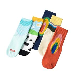 Chaussettes de Pilates personnalisées en gros pour femmes, antidérapantes, en coton, avec semelle à motifs amusants, fabricant ODM - Product Image 2