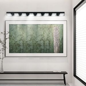 Applique da Parete a 8 Luci LED dal Design Moderno e Minimalista, Efficiente dal Punto di Vista Energetico, Facile da Installare, Specchio da Bagno Nero - Product Image 4