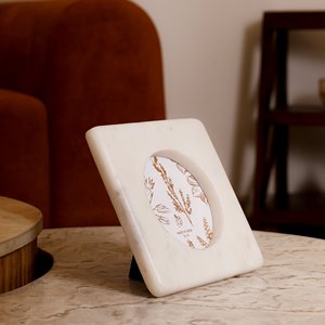 beige <b>heart</b> stone <b>photo</b> <b>frame</b> natural marble picture <b>frame</b> handmade tabletop <b>frame</b> decorative home decor rectangular <b>photo</b> new - Product Image 4