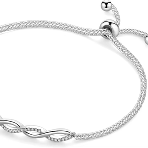 Bracelet en moissanite blanche de forme ronde et bijoux en argent sterling 925, autre bijou en diamant, cadeau pour elle - Product Image 2
