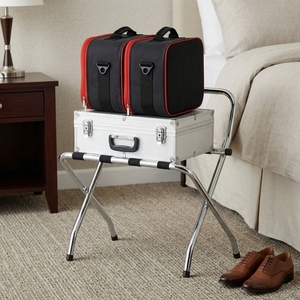 Meilleure VENTE eBay : Porte-bagages pliant moderne en métal avec étagère pour hôtels et salons - Product Image 2