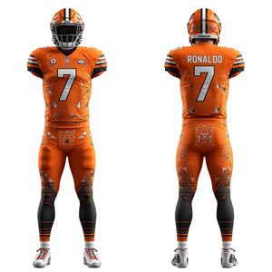 ชุดยูนิฟอร์มอเมริกันฟุตบอลแบบมืออาชีพสำหรับทุกเพศ  ปักลายแบบ Tackle Twill  แบบ Sublimated  เสื้อเจอร์ซีย์ทีมฟุตบอล โพลีเอสเตอร์ 100% ป้องกันรังสียูวี - Product Image 6