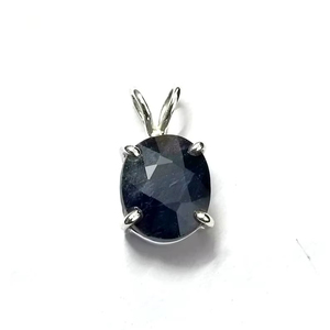 Pendentif délicat en saphir bleu taille ovale, en argent sterling 925, fait main, pierre de naissance de septembre, cadeau pour tous - Product Image 1