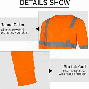 Camisa de Trabajo Reflectante de Alta Visibilidad, Impermeable, con Mangas Largas - Product Image 4