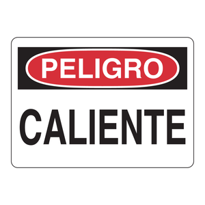Señal de Advertencia de Superficie Caliente Brady Peligro Caliente en Español para Áreas Industriales y de Laboratorio - Product Image 3
