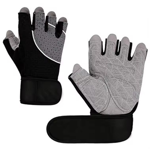 Guantes de Yoga Antideslizantes de Cuero para Levantamiento de Pesas, Transpirables, Protectores, de Medio Dedo, para Fitness y Ciclismo, para Hombre y Mujer - Product Image 3
